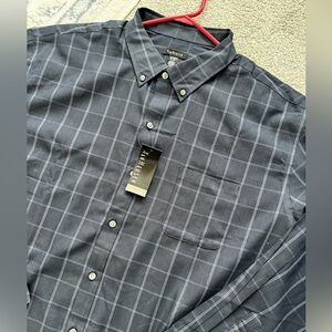 Van Heusen NWTs Dress Shirt Button Down Blue Mood Indigo Size 2XLT 18 - 18 1/2